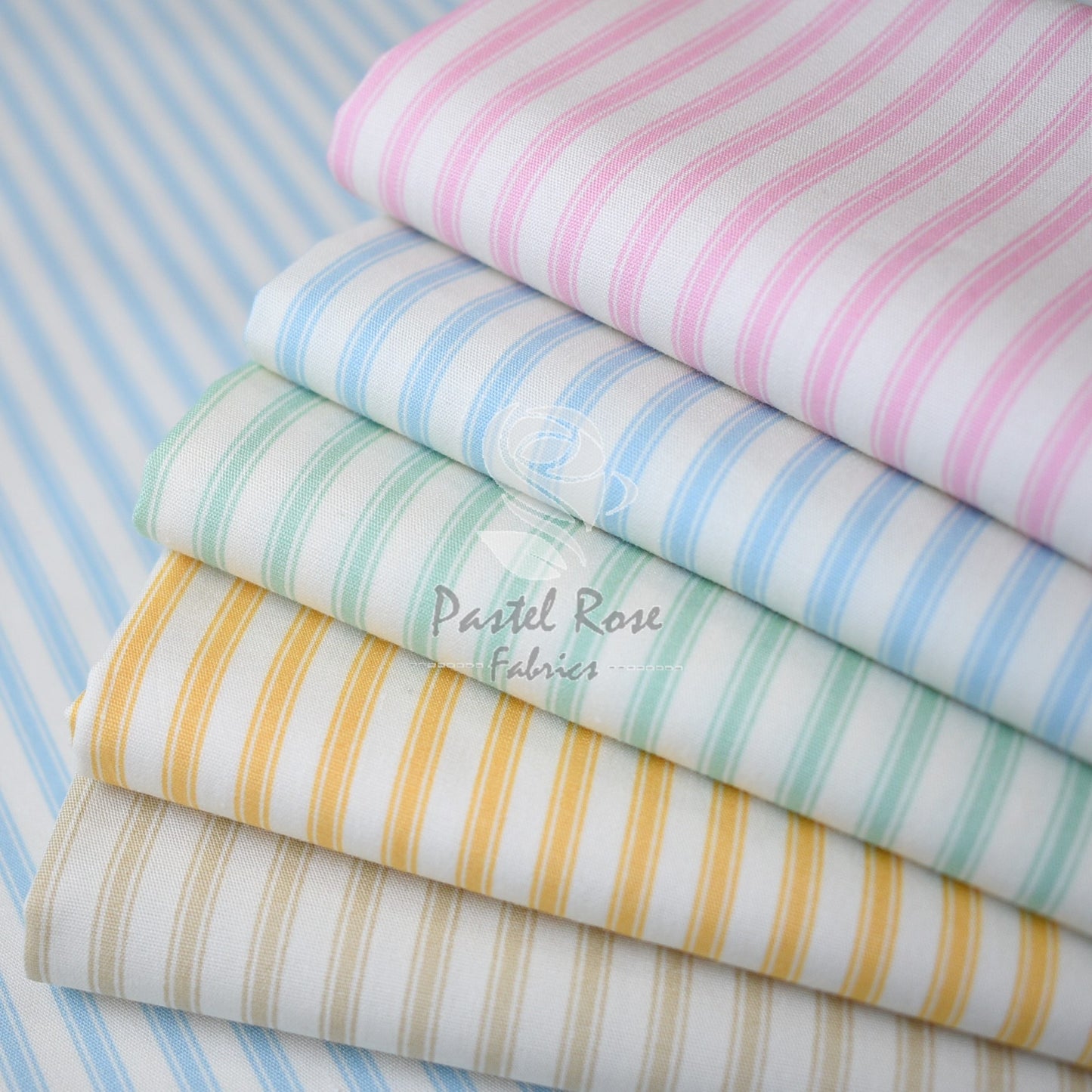 Ticking Stripes Fat Quarter Bundle 100% cotton fabric