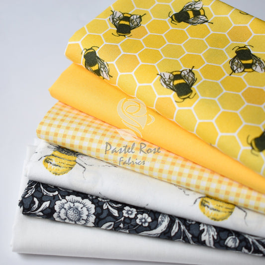 Beehive Honey Fat Quarter Bundle 100% cotton fabric