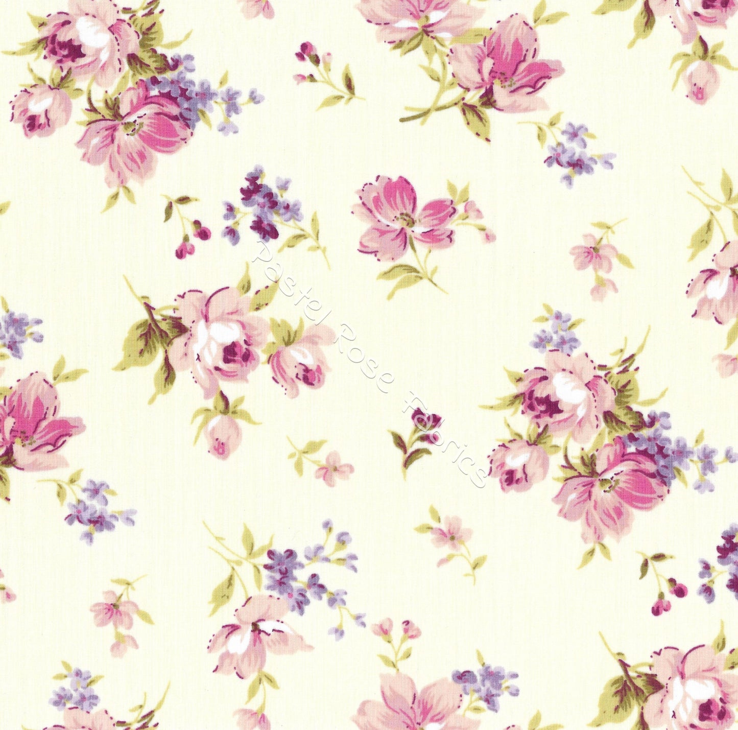 Alice Floral 100 % Baumwoll-Popeline-Stoff pro halben Meter | 112 cm breit