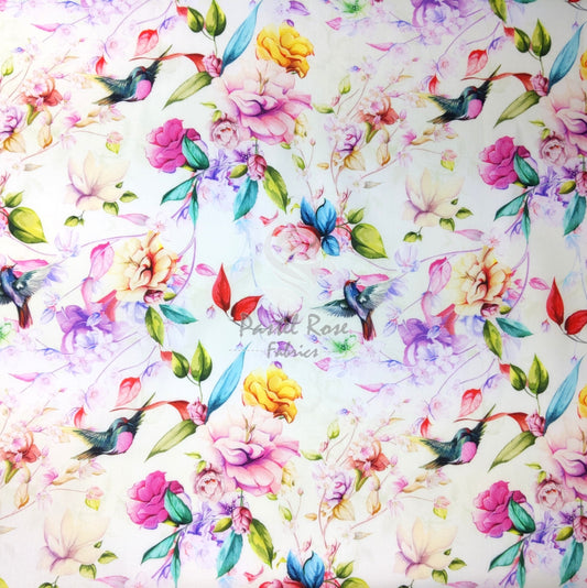 Digital Print Flutter Magnolia 100% cotton fabric by half metre | 147cm wide