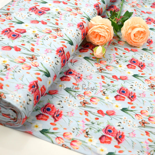 Digital Print Flutter 100% cotton fabric by half metre | 147cm wide