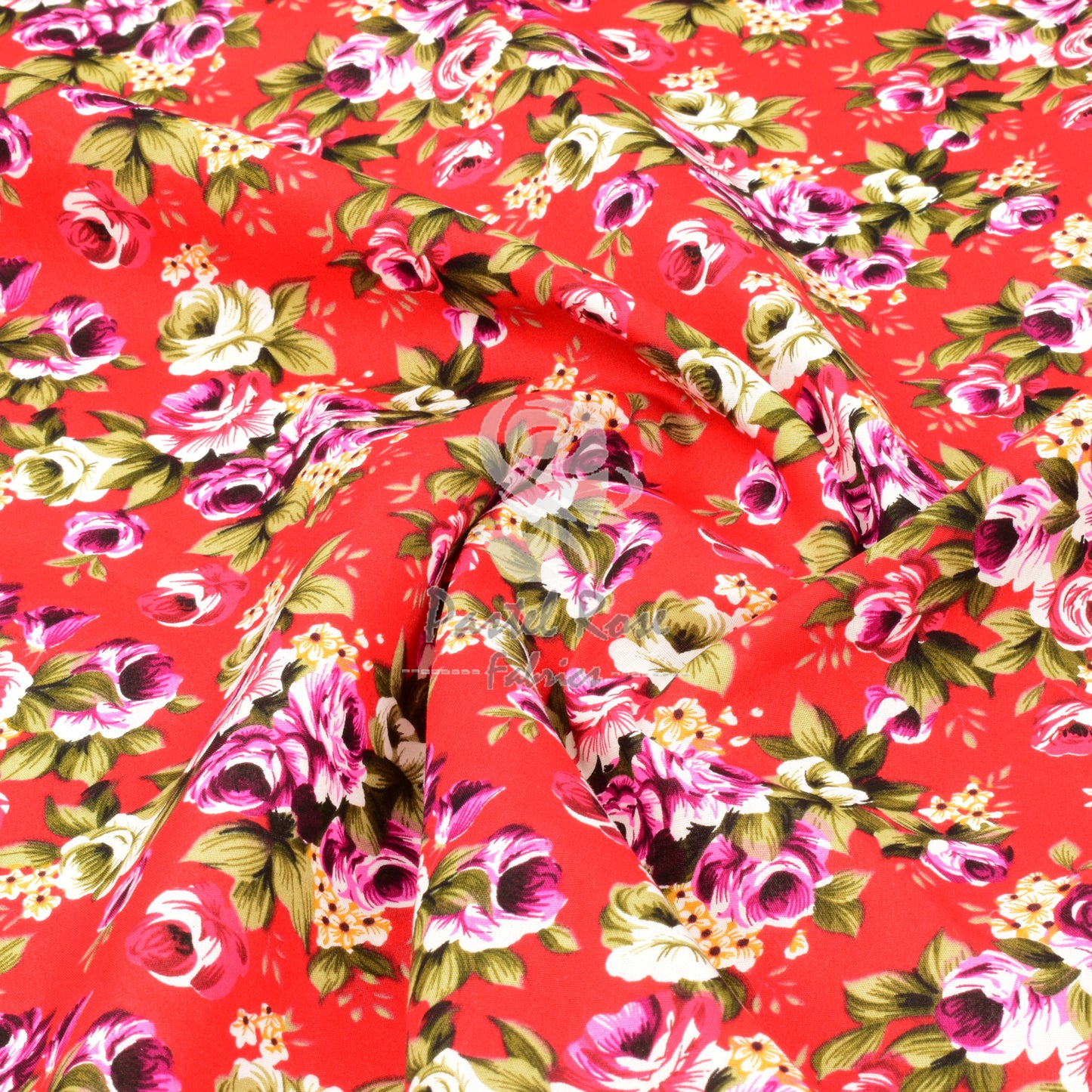 Victorian Rose lightweight thin cotton fabric by half metre | 140cm wide
