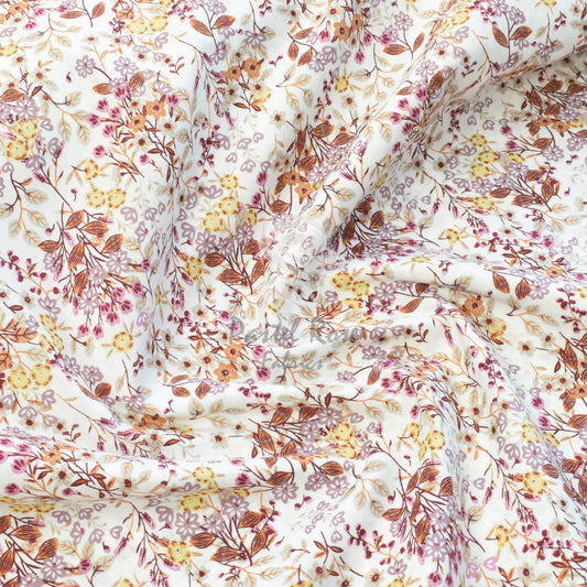 Floral Cluster lightweight thin cotton fabric by half metre | 140cm wide