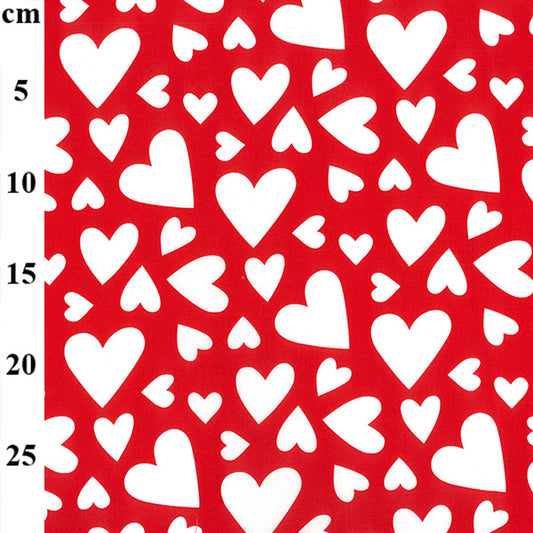 Bright Hearts 100% cotton fabric by half metre | 112cm wide
