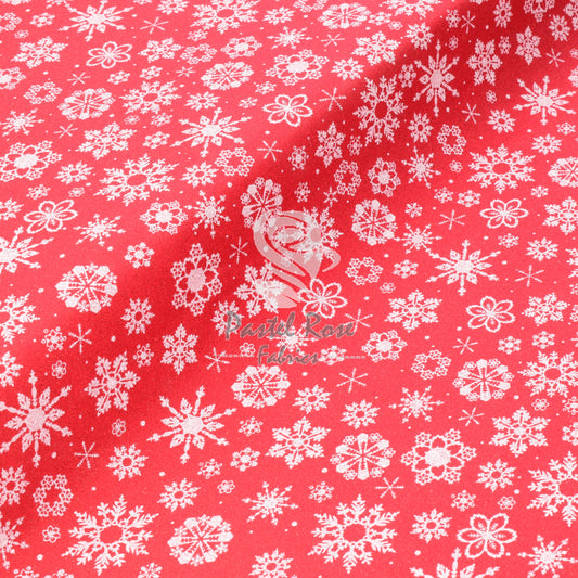 Glitter mini Snowflakes 100% cotton fabric by half metre John Louden | 110cm wide