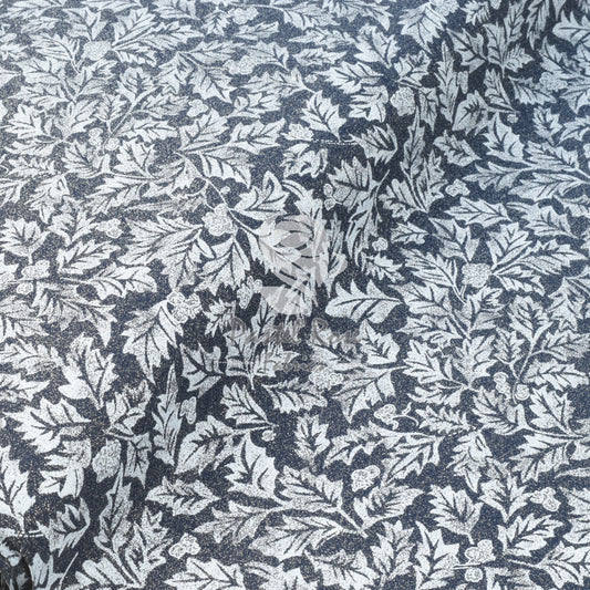 Glitter Leaves 100% cotton fabric by half metre John Louden | 110cm wide