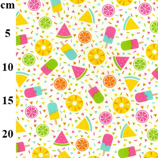 Ice Lollies 100% cotton fabric by half metre | 112cm wide