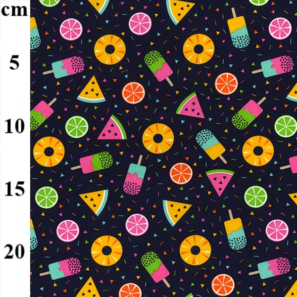 Ice Lollies 100% cotton fabric by half metre | 112cm wide