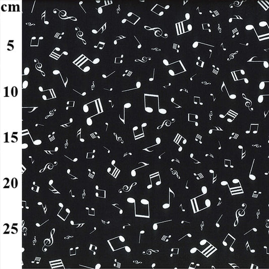 Music Notes 100% cotton fabric by half metre | 112cm wide