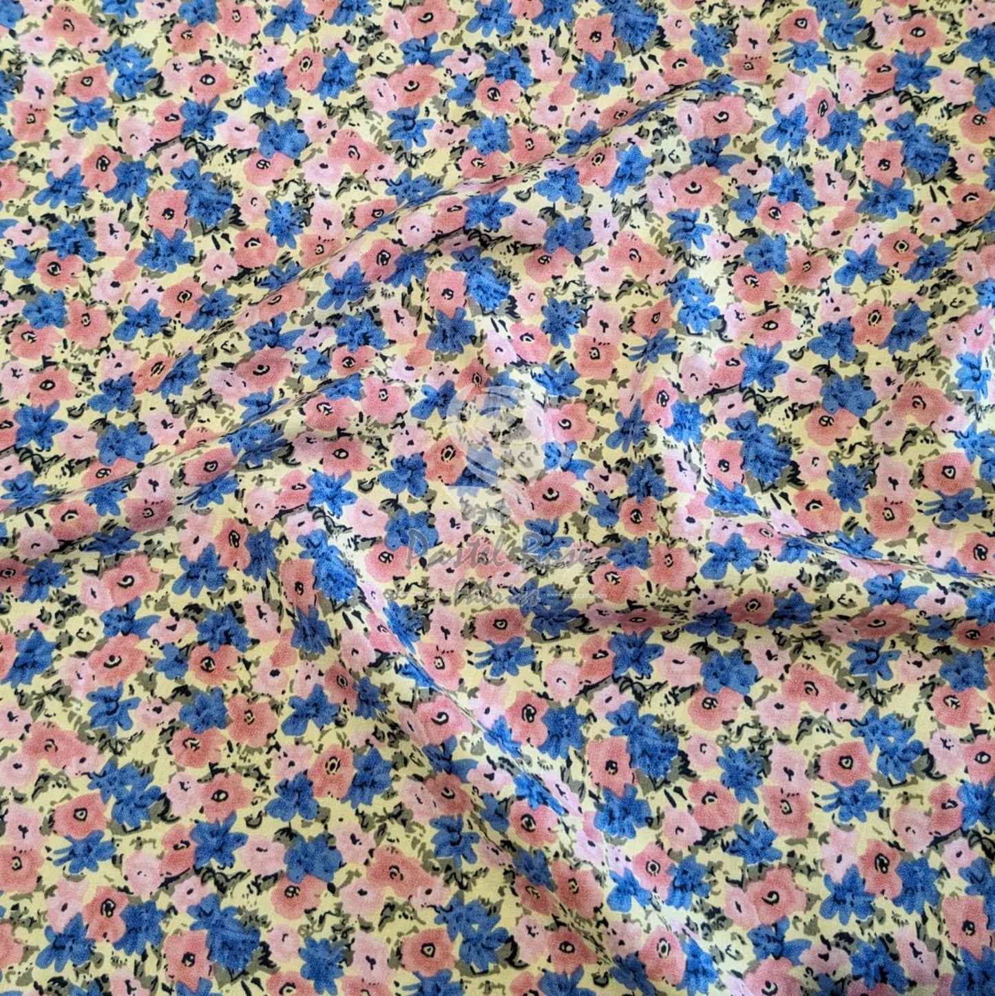 Pansy FLoral Viscose fabric by the metre | 140cm wide