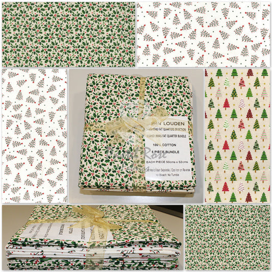 Scandi Christmas 1 5 Fat Quarters Bundle 100% cotton John Louden