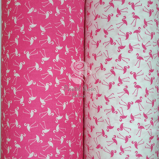 Flamingos 100% cotton fabric by half metre | 112cm wide