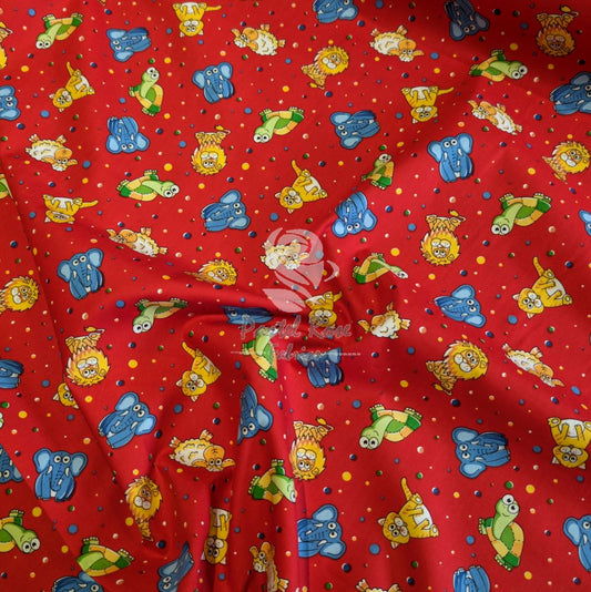 Lion and Friends 100% cotton fabric by half metre | 112cm wide