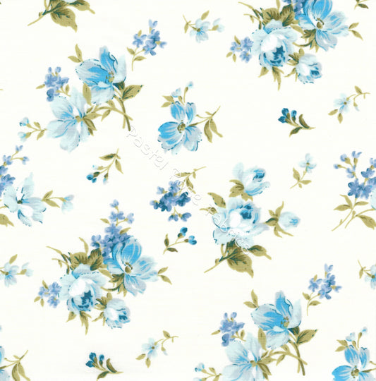 Alice Floral 100% cotton poplin fabric by half metre | 112cm wide