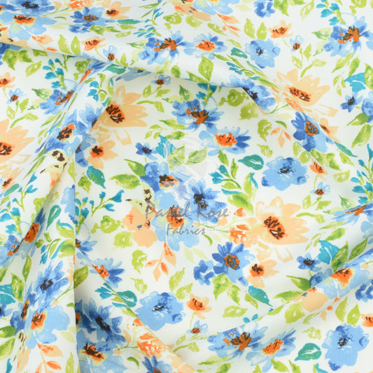 Floral cotton fabric