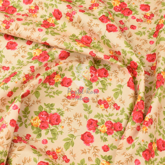 Floral cotton fabric