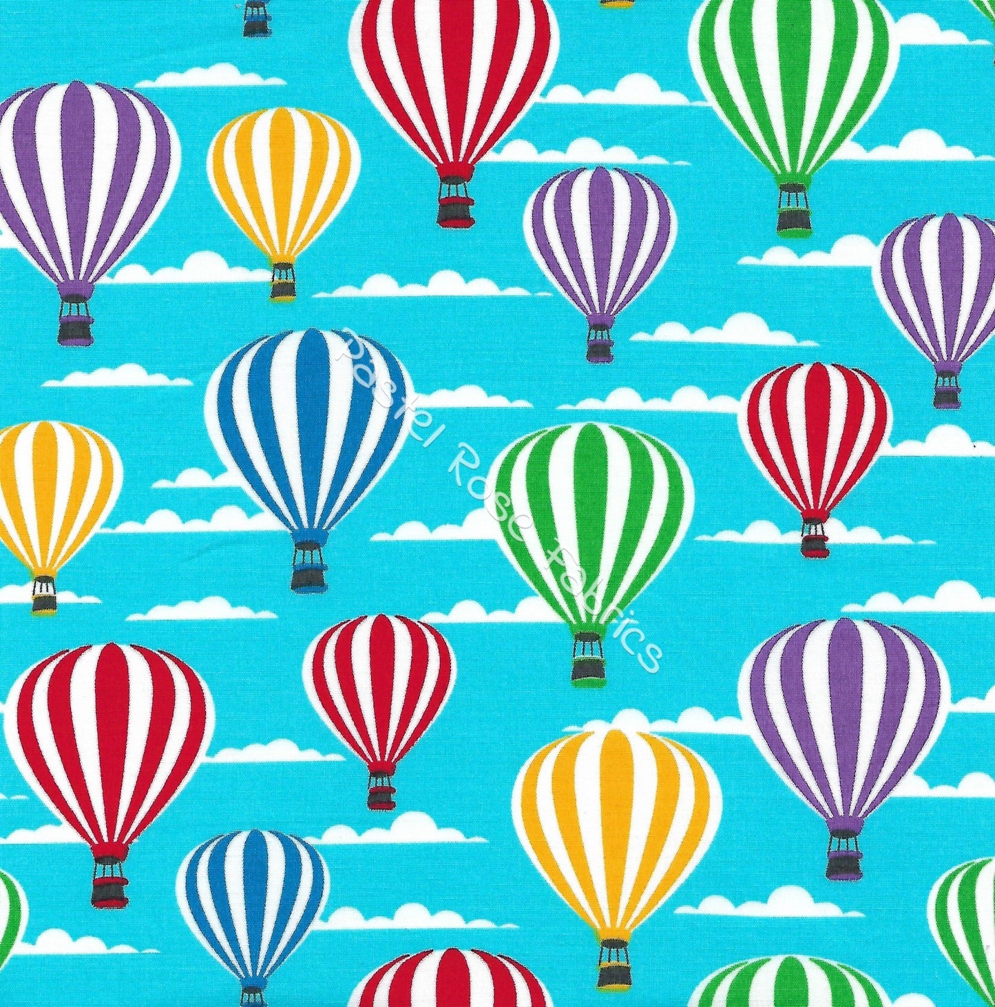 Hot Air Balloon 100% cotton fabric by half metre | 112cm wide
