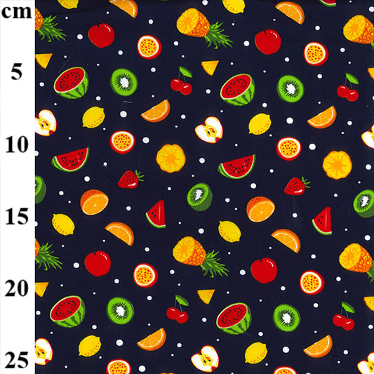 Mix Fruits 100% cotton fabric by half metre | 112cm wide