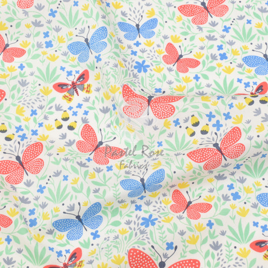 butterflies cotton fabric