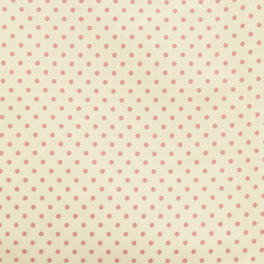 polka dots cotton fabric, pink