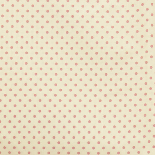 polka dots cotton fabric, pink