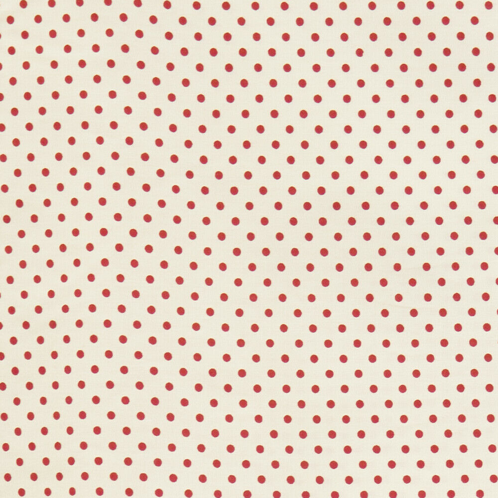 polka dots cotton fabric, red