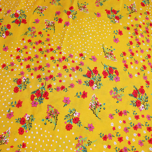 Viscose Floral Fabric