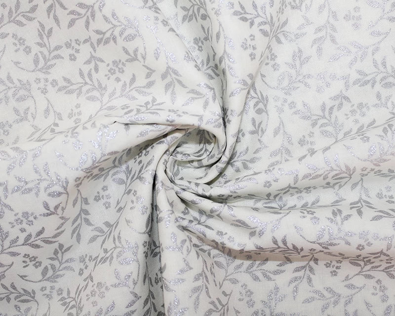 Christmas Metallic Vines 100% cotton fabric by half metre | 140cm wide