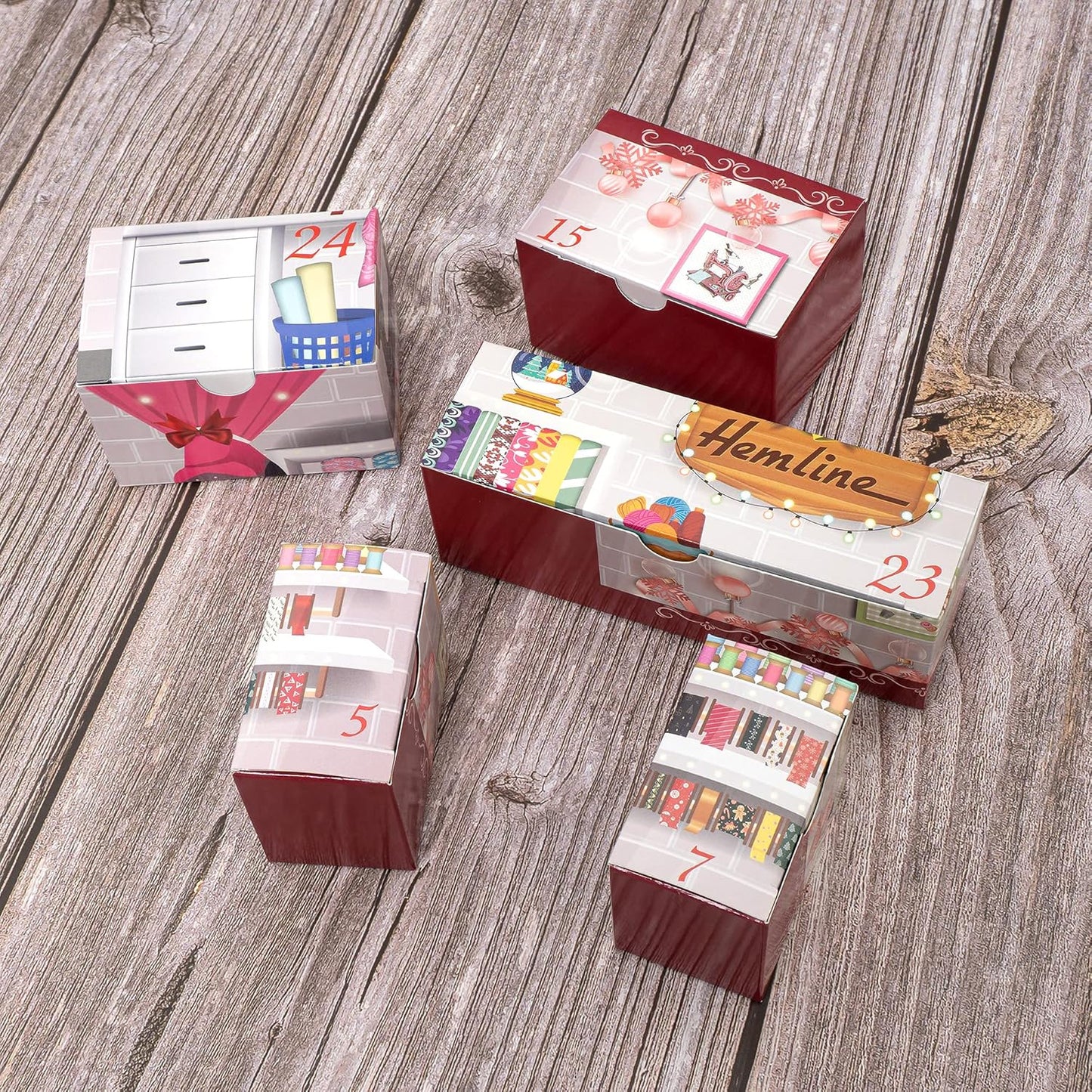 Hemline Sewing and Crafts Christmas Advent Calendar 24 pieces