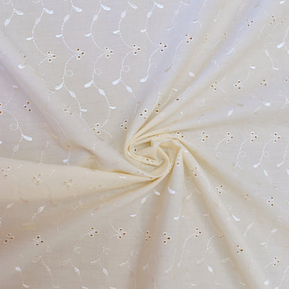 Broderie Anglaise 3 Hole Design fabric by half metre | 112cm wide