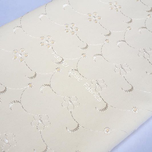 Broderie Anglaise 5 Hole Design fabric by half metre | 112cm wide