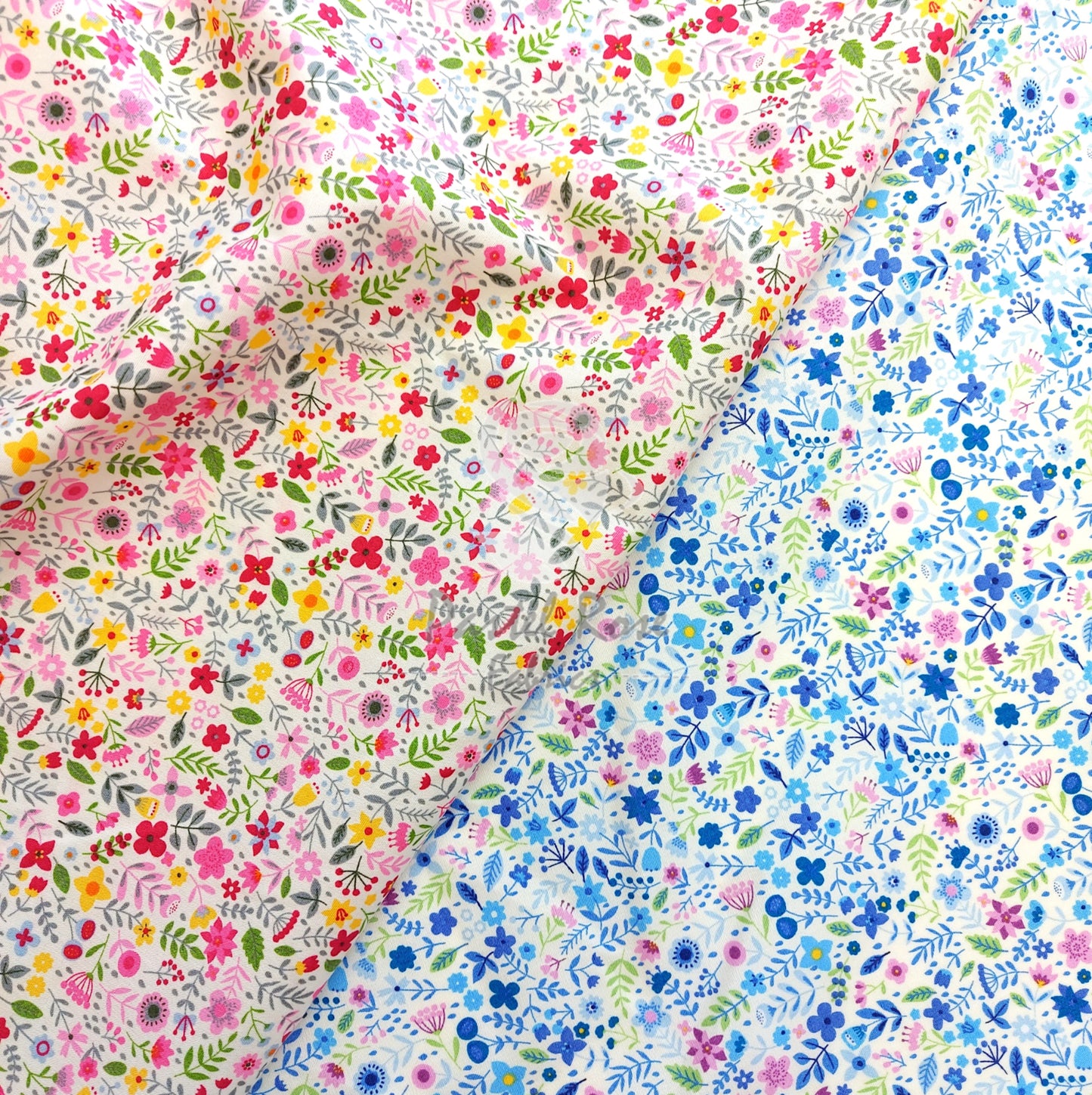 Blooming Buttercup Floral 100% cotton poplin fabric by half metre | 112cm wide