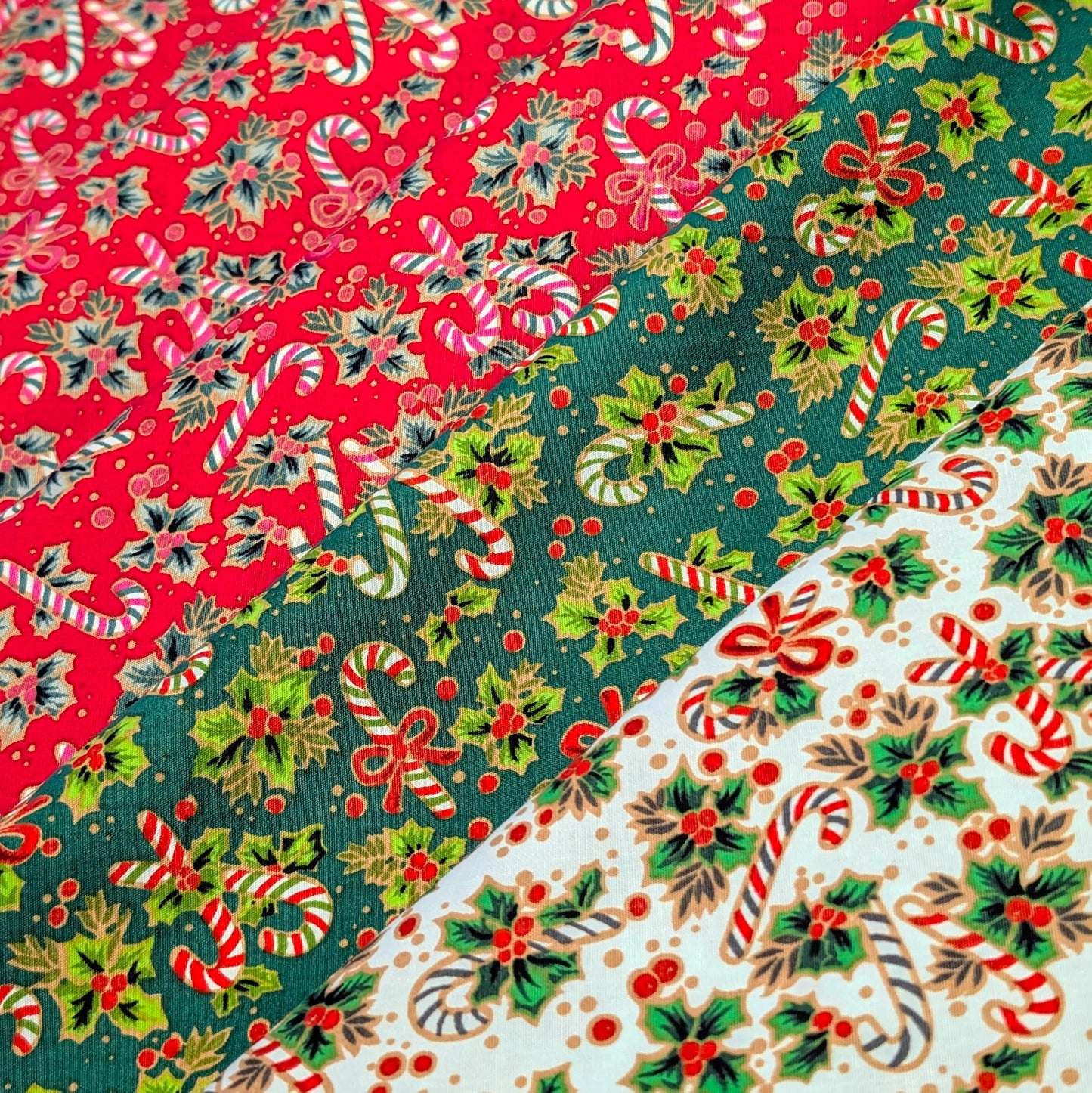 Candycane 100% cotton poplin fabric by half metre | 112cm wide