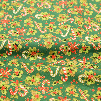 Candycane 100% cotton poplin fabric by half metre | 112cm wide