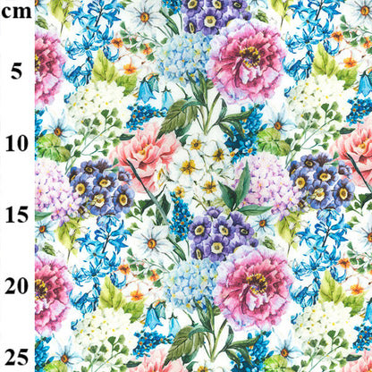 Digital Print Rosalind 100% cotton fabric by half metre | 147cm wide