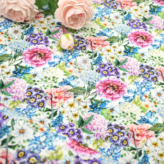 Digital Print Rosalind 100% cotton fabric by half metre | 147cm wide