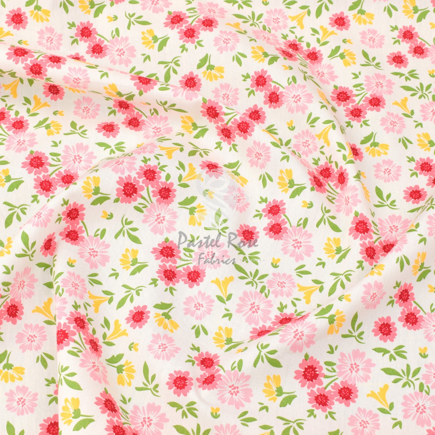 Amber Floral 100 % Baumwoll-Popeline-Stoff pro halben Meter | 112 cm breit