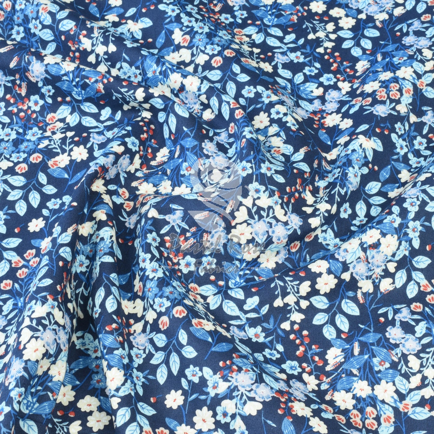 Floral Cluster lightweight thin cotton fabric by half metre | 140cm wide