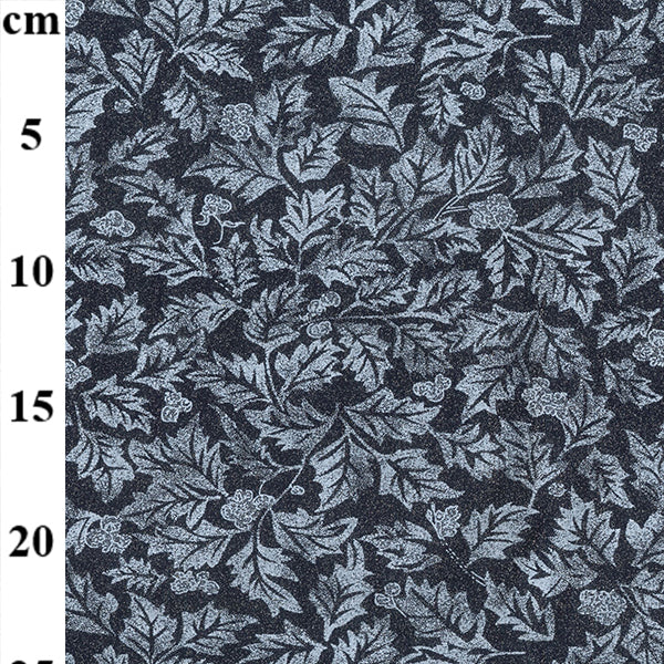 Glitter Leaves 100% cotton fabric by half metre John Louden | 110cm wide