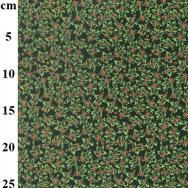 Metallic Ivy Berry 100% cotton fabric by half metre John Louden | 110cm wide