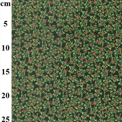 Metallic Ivy Berry 100% cotton fabric by half metre John Louden | 110cm wide