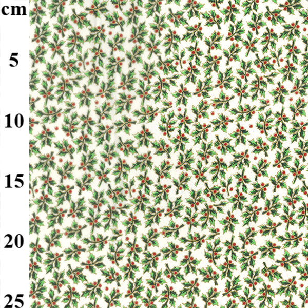 Metallic Ivy Berry 100% cotton fabric by half metre John Louden | 110cm wide