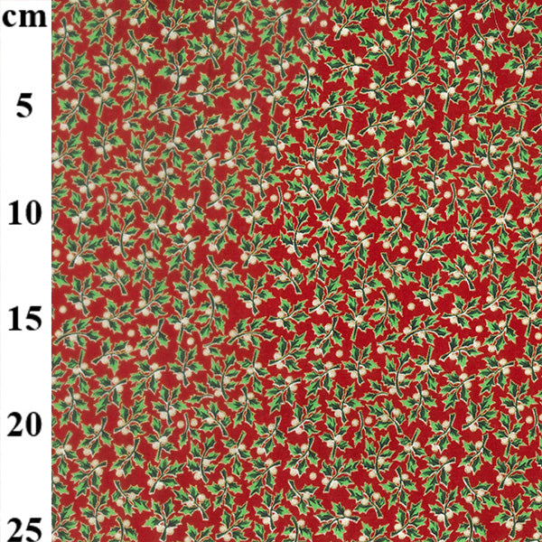 Metallic Ivy Berry 100% cotton fabric by half metre John Louden | 110cm wide
