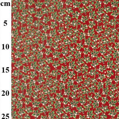 Metallic Ivy Berry 100% cotton fabric by half metre John Louden | 110cm wide