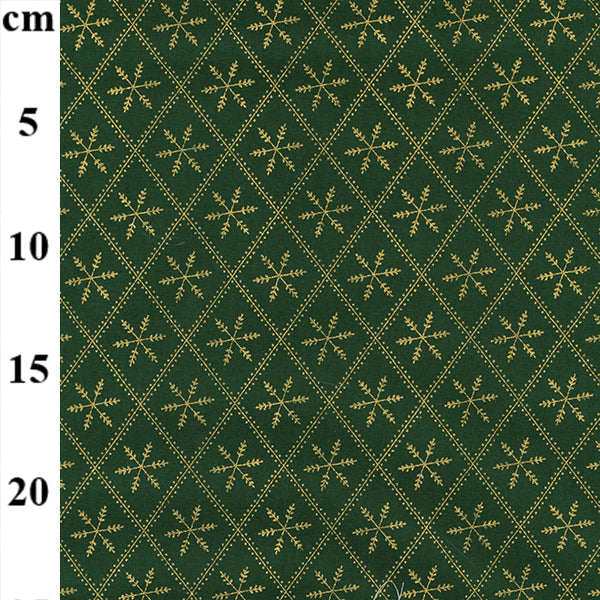 Metallic Snowflake Harlequin 100% cotton fabric by half metre John Louden | 110cm wide
