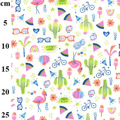Summer Vibes 100 % Baumwollstoff pro halben Meter | 112 cm breit