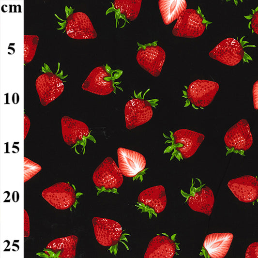 Big Strawberries 100% cotton fabric by half metre | 112cm wide