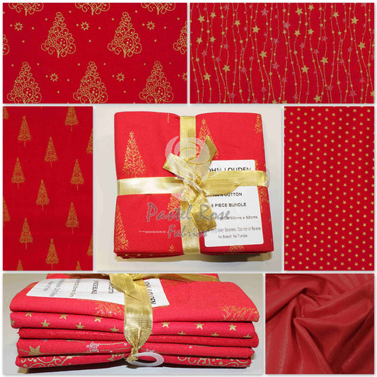 Bundle4 5 Fat Quarters Bundle 100% cotton John Louden