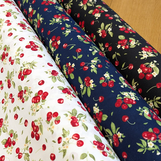 Mini Cherries 100% cotton fabric by half metre | 112cm wide