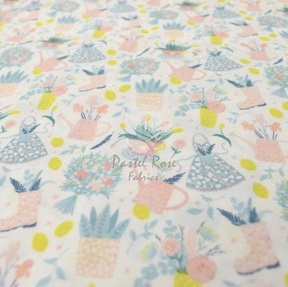 garden theme cotton fabric
